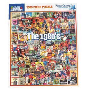 White Mountain 1000 Piece Puzzle The 1980's #868 Games Pop Culture Music Shows